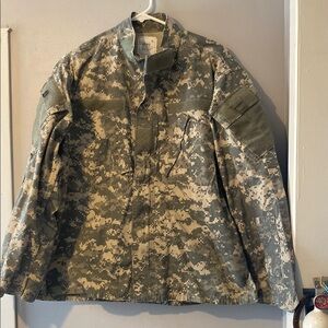 USGI Military Field Jacket Medium Digital Camo ACU Outdoor Army Coat Canvas